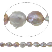 Freshwater Cultured Nucleated Pearl Beads, Cultured Freshwater Nucleated Pearl, Keshi, natural, purple, Grade AA, 13-15mm Approx 0.8mm Approx 15.7 Inch 