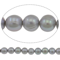 Potato Cultured Freshwater Pearl Beads, natural, grey, Grade AA, 8-9mm Approx 0.8mm Approx 15 Inch 