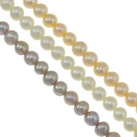 Round Cultured Freshwater Pearl Beads, natural Grade AAA, 4-5mm Approx 0.8mm Approx 15 Inch 