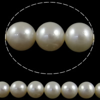 Round Cultured Freshwater Pearl Beads, natural, white, Grade AAAA, 9-10mm Approx 0.8mm Approx 15.7 Inch 