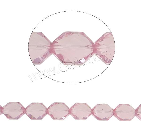 Imitation CRYSTALLIZED™ Crystal Beads, Hexagon, colorful plated, different size for choice & faceted & imitation CRYSTALLIZED™ element crystal, more colors for choice, Hole:Approx 1.5mm, Length:Approx 23.5 Inch, Sold By Strand
