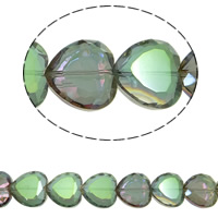 Abalorios de Cristal Imitación de Swarovsky, Corazón, chapado en colorido, diverso tamaño para la opción & facetas & imitación de cristal de swarovski, más colores para la opción, agujero:aproximado 1.5mm, longitud:aproximado 15.5 Inch, Vendido por Sarta