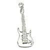 Musical Instrument Shaped Zinc Alloy Pendants, Guitar, plated nickel, lead & cadmium free Approx 4mm, Approx 