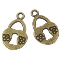 Zinc Alloy Lock Pendants, antique bronze color plated, nickel, lead & cadmium free Approx 1.5mm, Approx 