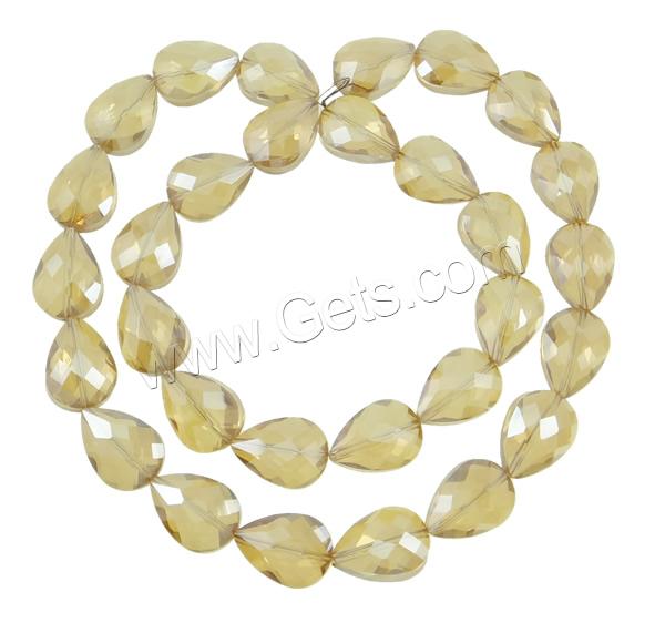 Imitation CRYSTALLIZED™ Crystal Beads, Teardrop, colorful plated, different size for choice & faceted & imitation CRYSTALLIZED™ element crystal, more colors for choice, Hole:Approx 1mm, Length:Approx 12.5 Inch, Sold By Strand
