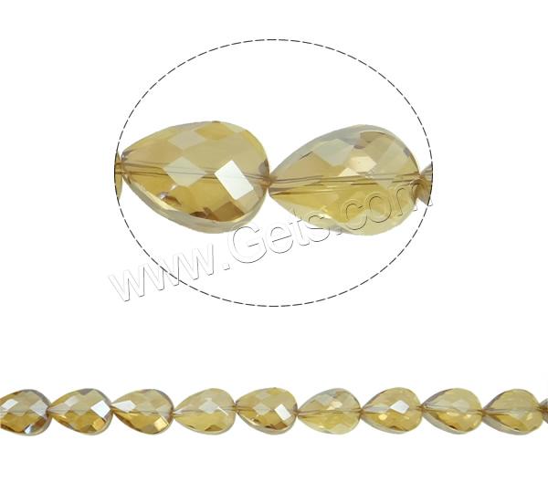 Imitation CRYSTALLIZED™ Crystal Beads, Teardrop, colorful plated, different size for choice & faceted & imitation CRYSTALLIZED™ element crystal, more colors for choice, Hole:Approx 1mm, Length:Approx 12.5 Inch, Sold By Strand