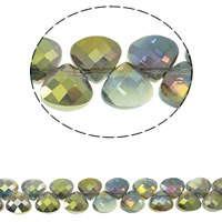 Imitation de perles en cristal CRYSTALLIZED™ , triangle, Placage coloré, normes différentes pour le choix & facettes & imitation de cristal CRYSTALLIZED™, plus de couleurs à choisir Environ 1mm Environ 14 pouce, Vendu par brin