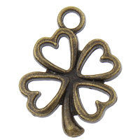 Zinc Alloy Clover Pendant, Four Leaf Clover, antique bronze color plated, nickel, lead & cadmium free Approx 2mm, Approx 