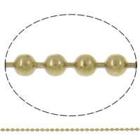 Brass Ball Chain, plated, smooth nickel & cadmium free, 1.2mm 