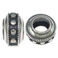 Perles de style European en argent pur, argent sterling 925, rondelle, Placage, sans filetage, plus de couleurs à choisir Environ 5.8mm, Vendu par PC