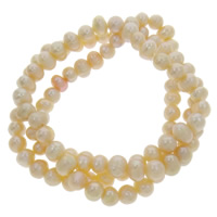 Pulseras de la perla, Perlas cultivadas de agua dulce, 3-aro, 6-7mm, longitud:23 Inch, Vendido por Sarta