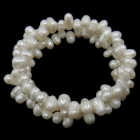 Pulseras de la perla, Perlas cultivadas de agua dulce, 3-aro, 5--6mm, Vendido por Sarta