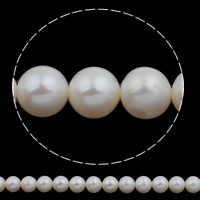 Round Cultured Freshwater Pearl Beads, natural white, Grade AA, 8-9mm Inch 