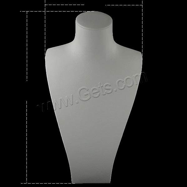 PU Leather Necklace Display, with Gypsum, Bust, different size for choice & Customized, white, Sold By PC