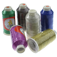 химическое волокно Неэластичная нить, с пластиковые катушки, 6-нить, Много цветов для выбора, 0.6mm, 100м/PC, продается PC