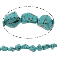 Synthetic Turquoise Beads, Nuggets, turquoise blue, 11-16x9-13x7-10mm Approx 1mm Approx 16 Inch, Approx 
