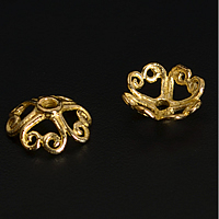 Brass Bead Cap, Flower, Buddhist jewelry, original color Approx 2mm 