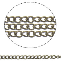 Железная цепочка-твист овальной формы, Железо, Другое покрытие, Много цветов для выбора, не содержит свинец и кадмий 100м/Strand, продается Strand