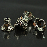 Zinc Alloy Bead Caps, Flower, antique silver color plated, nickel, lead & cadmium free Approx 3mm 