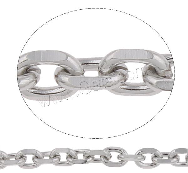 Stainless Steel Oval Chain, different size for choice, original color, 100m/Lot, Sold By Lot