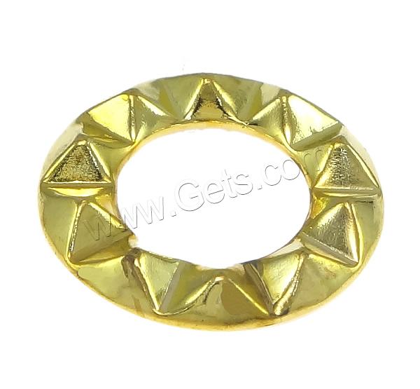 Anillo de cobre amarillo de vinculación, metal, Donut, chapado, con diamantes de imitación, más colores para la opción, 17x2.5mm, agujero:aproximado 10mm, Vendido por UD