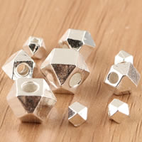 Thailand Sterling Silver Beads, Polygon 