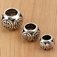 No Troll Thailand Sterling Silver European Beads, Drum & without troll & hollow 