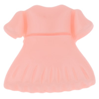 Solid Color Resin Cabochon, Skirt, flat back, pink 