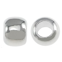 Argent perle transparente, argent sterling 925, tambour, Placage, plus de couleurs à choisir Environ 3mm, Vendu par PC