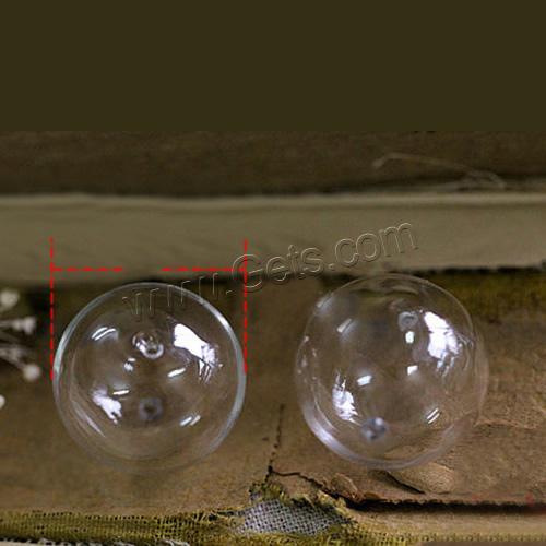 Glass, Round, transparent & 2-hole & different size for choice, Sold By PC