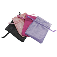 Fibre de polyester sac de cordon, avec corde en nylon, plus de couleurs à choisir Vendu par PC