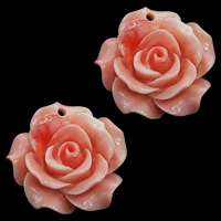 морское ушко подвеска, Форма цветка, слоенная, розовый отверстие:Приблизительно 1mm, продается PC
