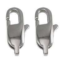 Stainless Steel Lobster Claw Clasp, 316 Stainless Steel, hand polished, original color Approx 1.5mm 