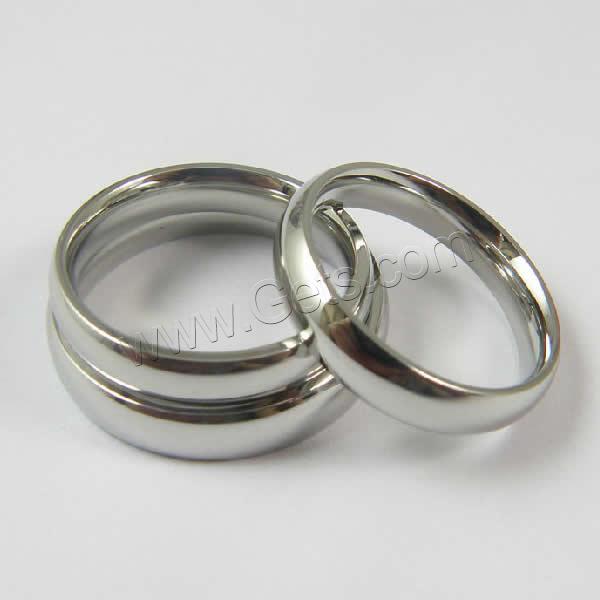 Couple Finger Rings, Titanium Steel, Donut, different size for choice, original color, Sold By PC
