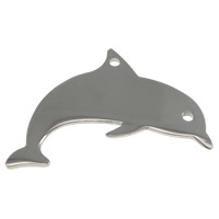 Stainless Steel Animal Pendants, 304 Stainless Steel, Dolphin, original color Approx 0.5mm 