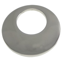Encantos de etiqueta de acero inoxidable, acero inoxidable 304, Donut, color original, 28x2mm, agujero:aproximado 14mm, Vendido por UD