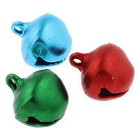 Aluminum Jingle Bell for Christmas Decoration, painted, mixed colors Approx 1mm 