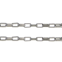 Stainless Steel Cable Link Chain, 304 Stainless Steel, rectangle chain, original color 