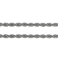Acero inoxidable Cuerda Cadena, acero inoxidable 304, cadena de cuerda, color original, 3mm, 0.6mm, Vendido por m