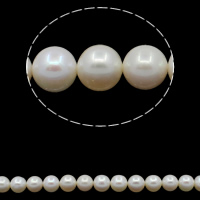 Round Cultured Freshwater Pearl Beads, natural, white, Grade AAA, 9-10mm Approx 0.8mm Approx 15.7 Inch 
