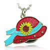 Watch Necklace, iron chain, with zinc alloy dial, Hat, enamel, multi-colored Approx 23 Inch 