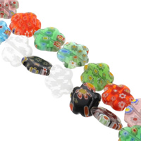 Millefiori Glass Beads, Flower, handmade mixed colors Approx 1mm Approx 14.5 Inch 