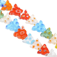 Millefiori Glass Beads, Butterfly, handmade, mixed colors Approx 1mm Approx 12.5 Inch, Approx 