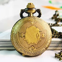 時計ネックレス, 鉄チェーン, とともに 亜鉛合金のダイヤル, 楕円, 25mm, 長さ:約 31 インチ, 売り手 ストランド
