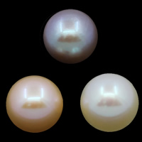 No Hole Cultured Freshwater Pearl Beads, Round, natural Grade AAA, 8-9mm 