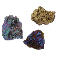 Природного кварца Druzy Подвески, Природный кварцевый, разноцветная плакировка, 10-45mm, 12ПК/Box, продается Box