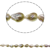 Perlas Cultivadas Nucleadas de Agua Dulce, Gota, natural, Púrpura, 10-11mm, agujero:aproximado 0.8mm, longitud:aproximado 15.7 Inch, Vendido por Sarta