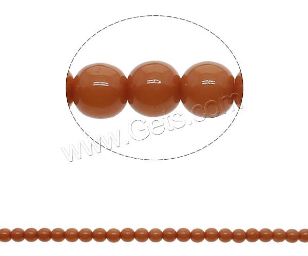 Natural Coral Beads, Round, different size for choice, reddish orange, Grade A, Hole:Approx 1.5mm, Length:Approx 15.7 Inch, Sold By Strand