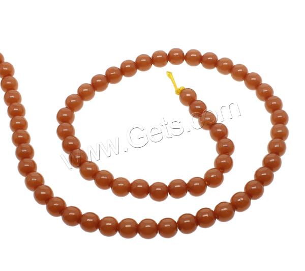 Natural Coral Beads, Round, different size for choice, reddish orange, Grade A, Hole:Approx 1.5mm, Length:Approx 15.7 Inch, Sold By Strand