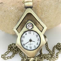 Watch Necklace, Zinc Alloy, with zinc alloy dial Approx 31 Inch 